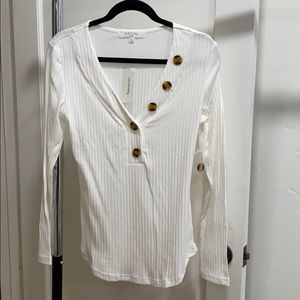 New with tags - long sleeve white shirt